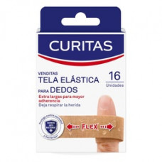 CURITAS TELA ELASTICA P/DEDOS x16Un.
