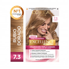 Kit Tintura Excellence Creme Tono 7.3 Rubio Dorado