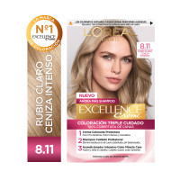 Kit Tintura Excellence Creme Tono 8.11 Rubio Claro Ceniza Profundo