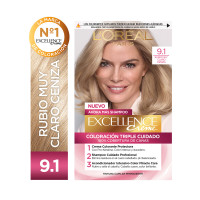 Kit Tintura Excellence Creme Tono 9.1 Rubio Muy Claro Ceniza