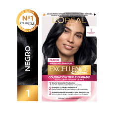 Kit Tintura Excellence Creme Tono 1 Negro 