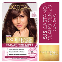 Kit Tintura Excellence Creme Tono 5.15 Castaño Claro Cenizo Caoba