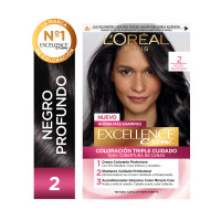 Kit Tintura Excellence Creme Tono 2 Negro Profundo