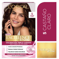 Kit Tintura Excellence Creme Tono 5 Castaño Claro
