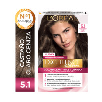 Kit Tintura Excellence Creme Tono Tono 5.1 Castaño Claro Ceniza